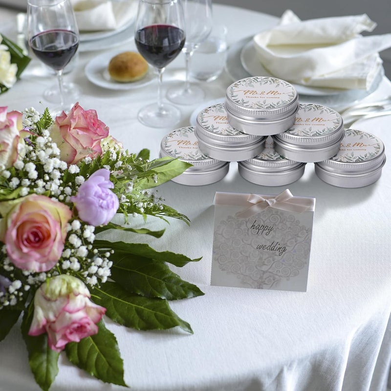 ميتلي إم تي إل إي شموع زفاف شمع الصويا المعطر باللافندر، 50 قطعة شموع هدايا للضيوف، شموع العلاج بالروائح لاستحمام العروس، حفلة زفاف ريفية - Image 2