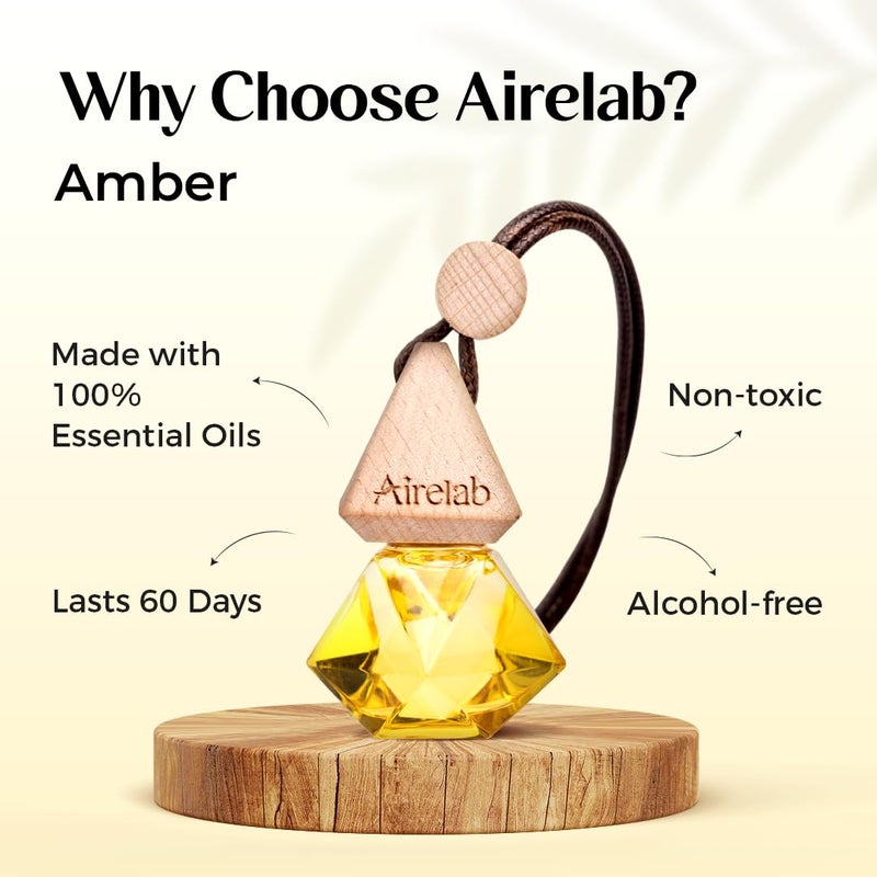 Airelab Amber Car Scents Air Freshener | Automotive Hanging Diffuser with whole Fragrance Inspired by J.P.G Le Male Elixir | luxury Unisex Car Perfume with Odour Eliminator & Long Lasting Formula 8ml - Image 4