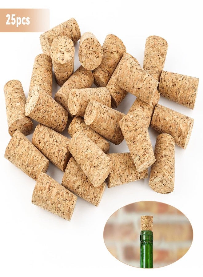 يونتوب عبوة من 25 سدادة فلين طبيعية ناعمة لزجاجات النبيذ، سدادات فلين مدببة بديلة لصناعة النبيذ والحرف اليدوية - Image 3