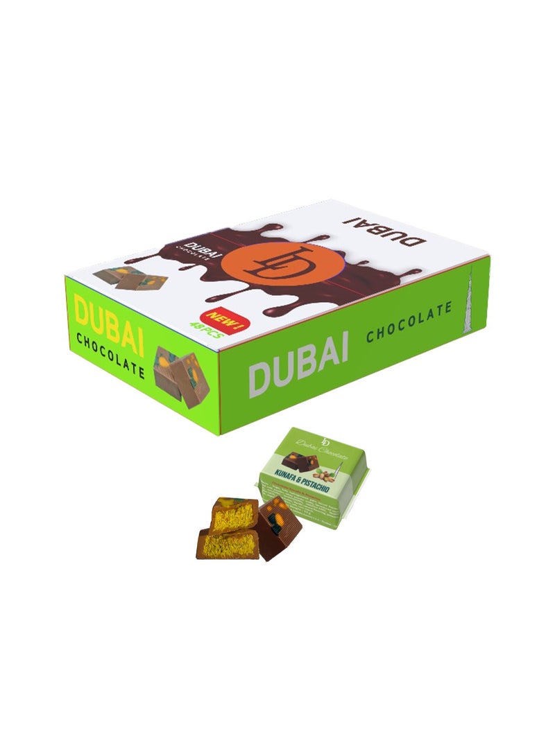 Dubai Chocolate Milk Pistachio & Kunafa Mini 48pcs (22g)