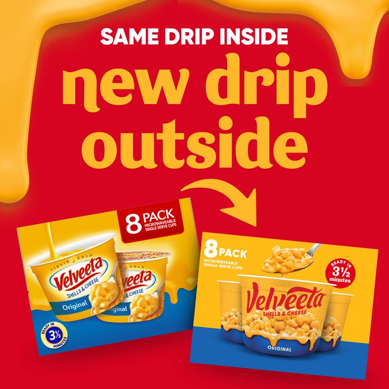 VelVeeta باستا قواقع و جبنة فيلفيتا الأصلية القابلة للميكروويف، علبة 8 قطع، أكواب 2.39 أونصة - Image 4