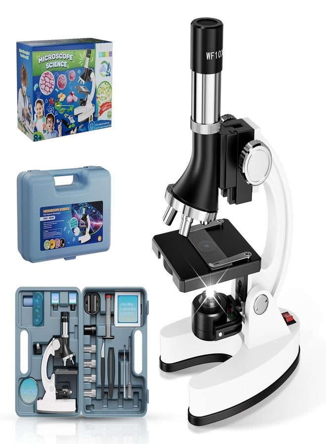 USCAMEL 2400X Kids Microscope Science Kit - Handheld Microscope for Kids with Prepared Slides Metal Body LED Light Carrying Box Educational Compound Toy Set for Children Ages 8-12 5 Year Old Boys & Girls Gift - Image 1