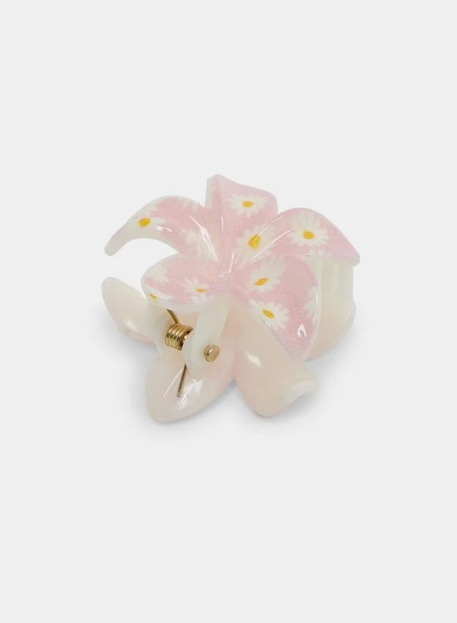 Styli Kids Pink Floral Hair Claw