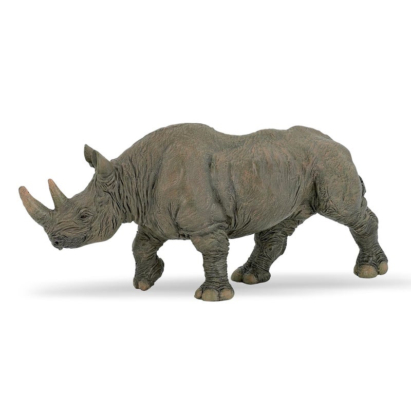 Papo Black Rhinoceros Toy Figure Gray - Image 3