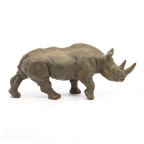 Papo Black Rhinoceros Toy Figure Gray - Image 5