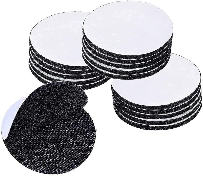 TRICWELL TRICWELL Round Velcro Tape Dots Multipurpose Self Adhesive Double Sided Anti Curling Interlocking Hook Tape Stickers for Carpets Mats Rugs Bed Sheets Pillows Sofa Mattress Couch Blankets Pack of 30  - Image 1