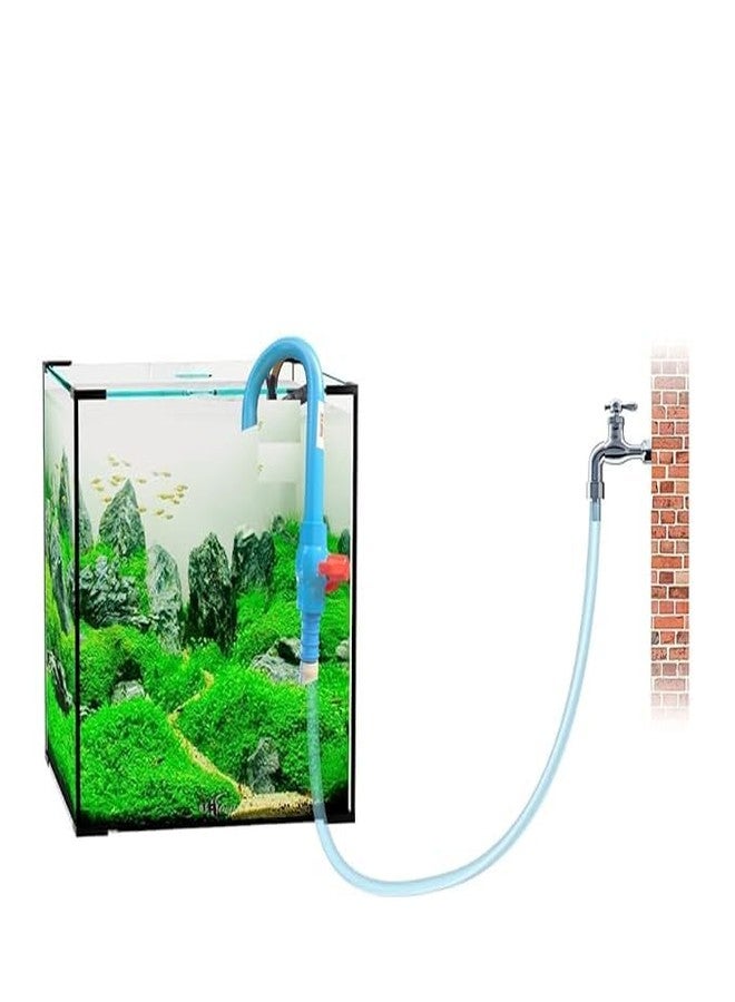 VAYINATO® Aquarium Water Filling J-Pipe | Easy to Hold The Pipe on The Tank | Plastic (Blue) by Petzlifeworld - Image 5