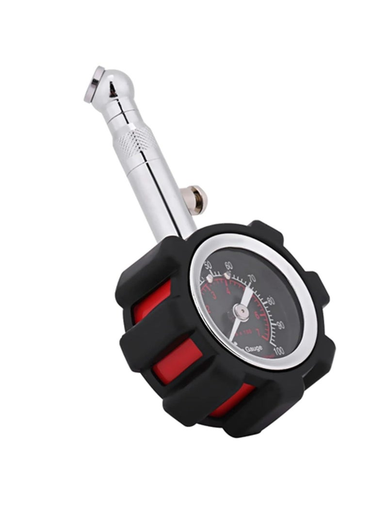 Loquat Tire Pressure Gauge 0-100PSI, Heavy Duty Professional Manual Air Pressure Gauge Accurate Measurement - Image 1