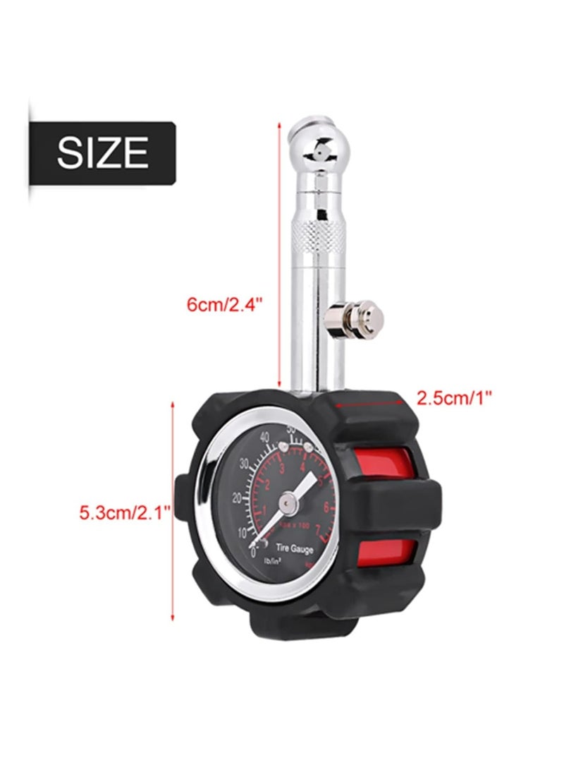 Loquat Tire Pressure Gauge 0-100PSI, Heavy Duty Professional Manual Air Pressure Gauge Accurate Measurement - Image 2