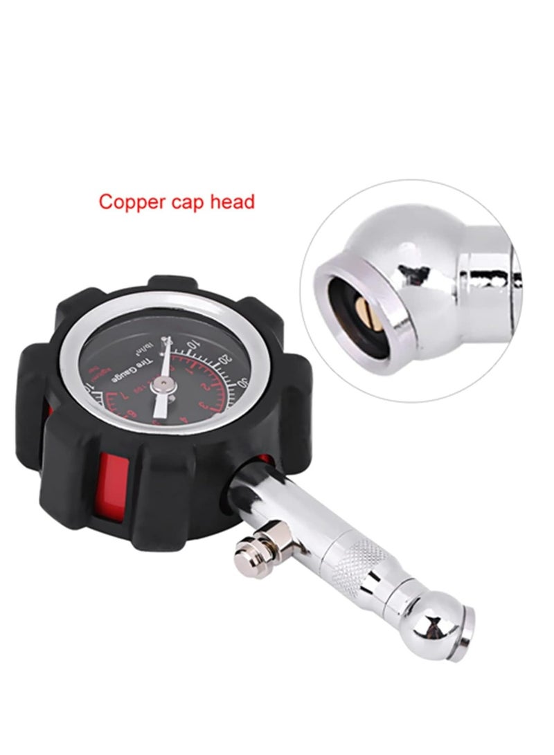 Loquat Tire Pressure Gauge 0-100PSI, Heavy Duty Professional Manual Air Pressure Gauge Accurate Measurement - Image 5