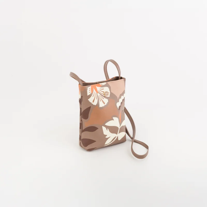 CARPISA Women's Phone Case Bouquet Wallet V1 Taupe/Multicolour - 12.50x19x5cm