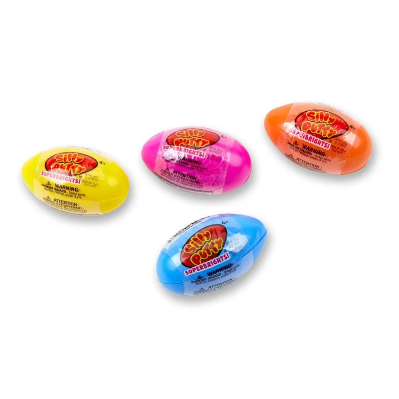 Crayola Crayola - Silly Putty Egg Assorted Color 1 pcs | Classic stretchy, bouncy | Makes the perfect stocking stuffer, birthday party Favor, or Easter basket filler | Silly Putty is safe and nontoxic| Suitable for 4years +