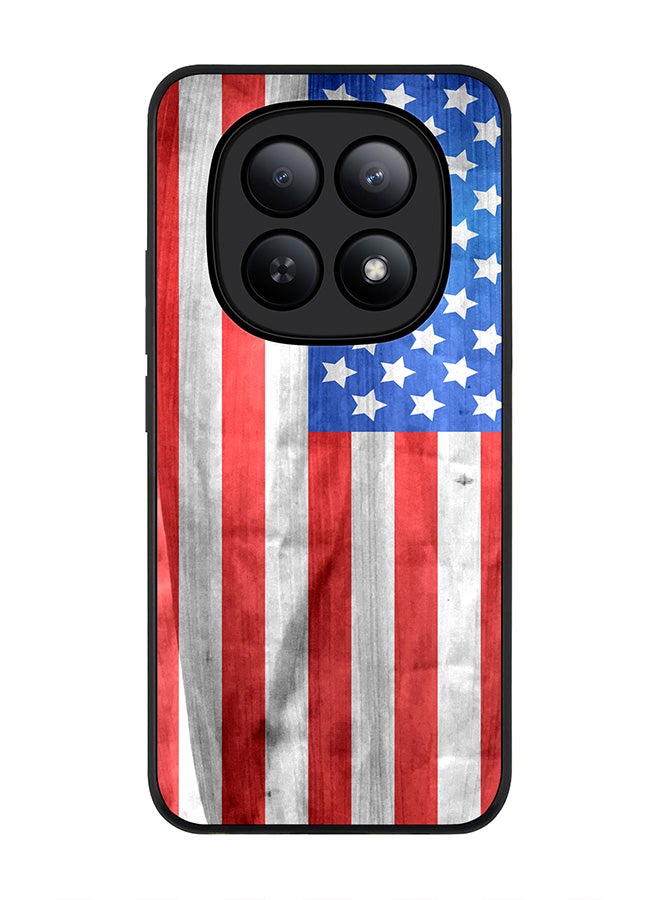 For Xiaomi Redmi Note 15 5G / Poco M8 Case,Slim fit Camera Protection, Shockproof Thin Phone cover  - USA Grunge Flag