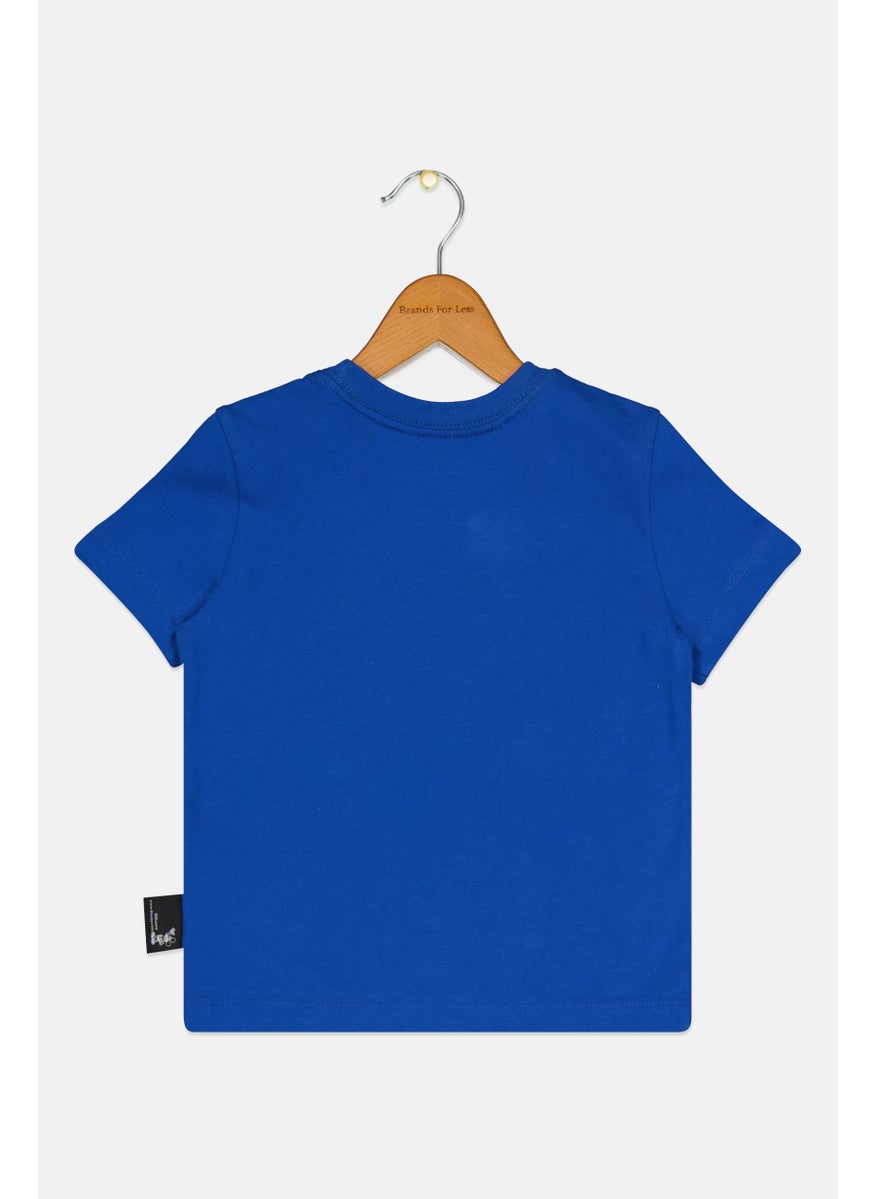 GAP Gap x Disney Toddlers Boy Graphic Print Short Sleeve T-Shirt, Admiral Blue  - Image 2