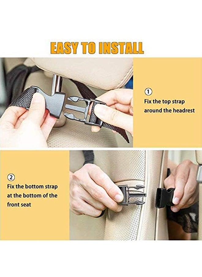 Generic - Backseat Car Organizer, Kick Mats Back Seat Protector with Touch Screen Tablet Holder, Back Seat Organizer for Kids with 9 Storage Pockets, Travel Accessories (2 Pack, Black) - Image 1