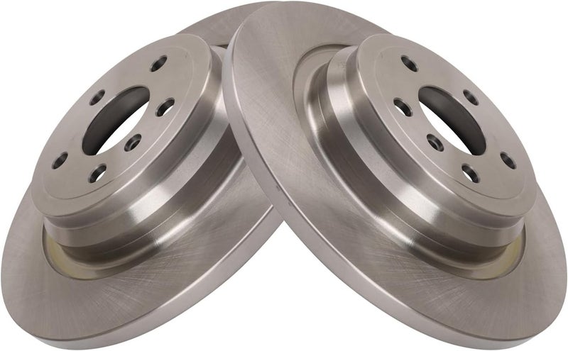 TRQ Rear Brake Rotor Set Solid Compatible with 2016 Mercedes-Benz GLE300d 2016-2018 GLE350 2015 ML250 2012 ML350 - Image 3