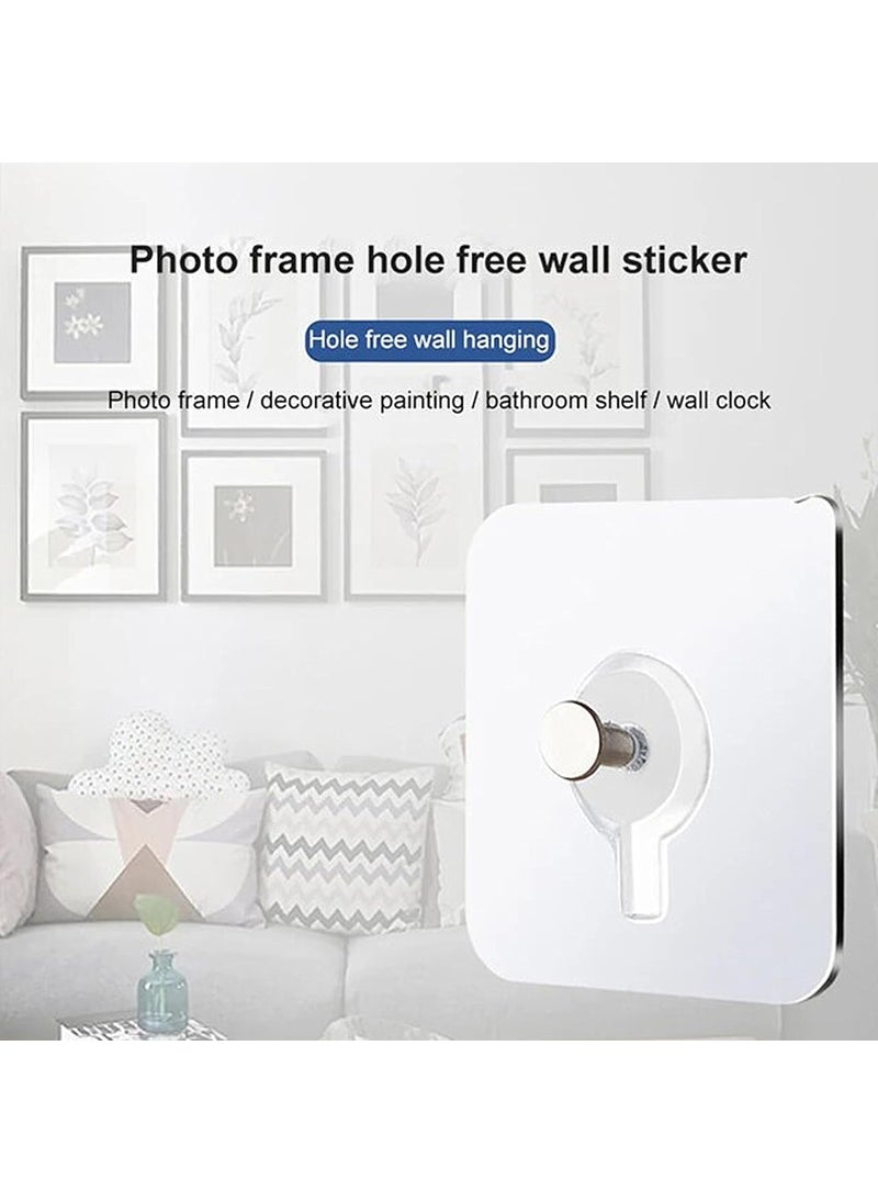 Misamo Enterprise Misamo Enterprise Wall Hooks Without Drilling Waterproof Hooks for Bathroom Shower Kitchen Keys Door Outdoor Home Improvement Utility Hook Pack of 10 Photo Frame Hook Clear Stainless Steel  - Image 3