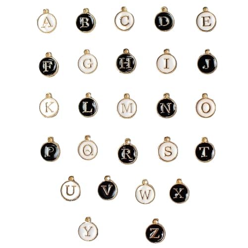 9Carat Black Double Side Alphabet Charm Pendant - Image 2