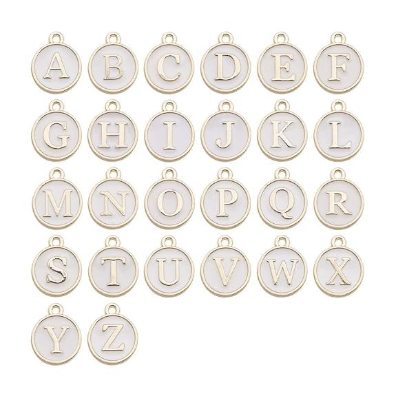 9Carat Black Double Side Alphabet Charm Pendant - Image 3