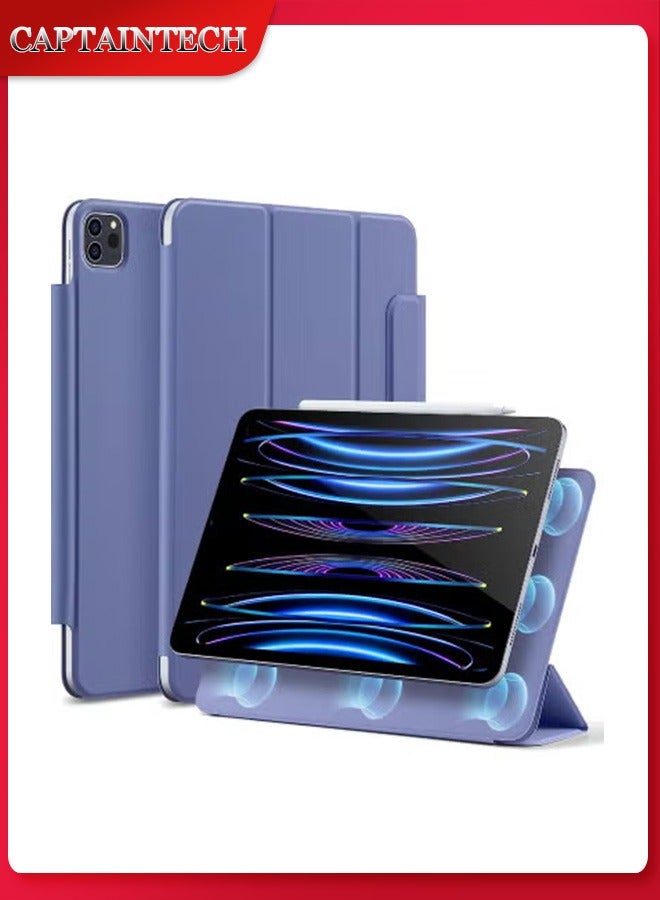 Captaintech iPad Pro 11 Inch Case iPad 11 Pro Case (2022/2021/2020 4th/3rd/2nd Generation) Convenient Magnetic Attachment 2-Way Stand Full Pencil 2 Support Rebound Magnetic Case - Image 1