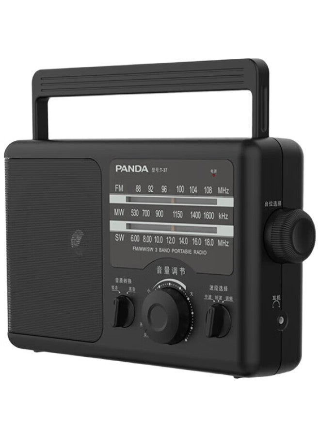 Panda Panda T-37 Traditional Large Desktop Rechargeable Lithium Battery Three-Band Full-Band Frequency Radio For Elderly, Car Use, Backup Semiconductor (Ac/Dc Not Supported) - Image 3