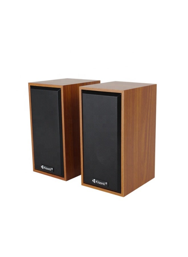 Kisonli T-002A Wooden Speaker Box Stereo System for Home Ion Speaker - Image 2