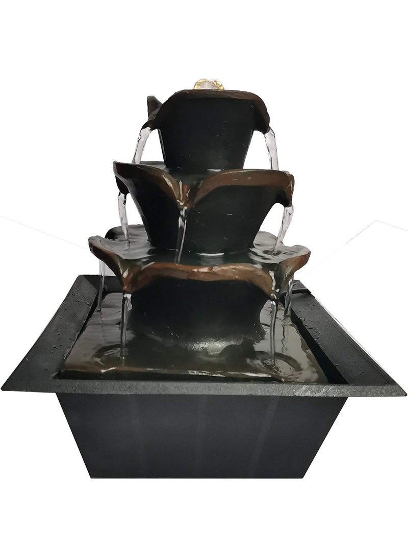 LC Indoor Tabletop Water Fountain – Multi-Tier Relaxation Decor - Image 1