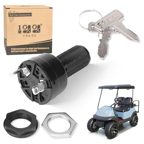 10L0L Starter Ignition Switch for Club Car Precedent 2004+ Electric Golf Cart, w/Standard Keys, OEM# 1025086011012505 - Image 1