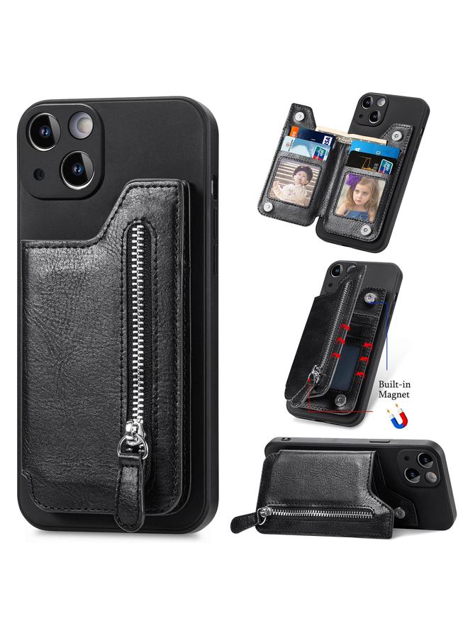 اس-توب جراب لهاتف iPhone 15 مزود بسحاب ومحفظة من الجلد وغطاء هاتف مقاوم للصدمات - Image 1