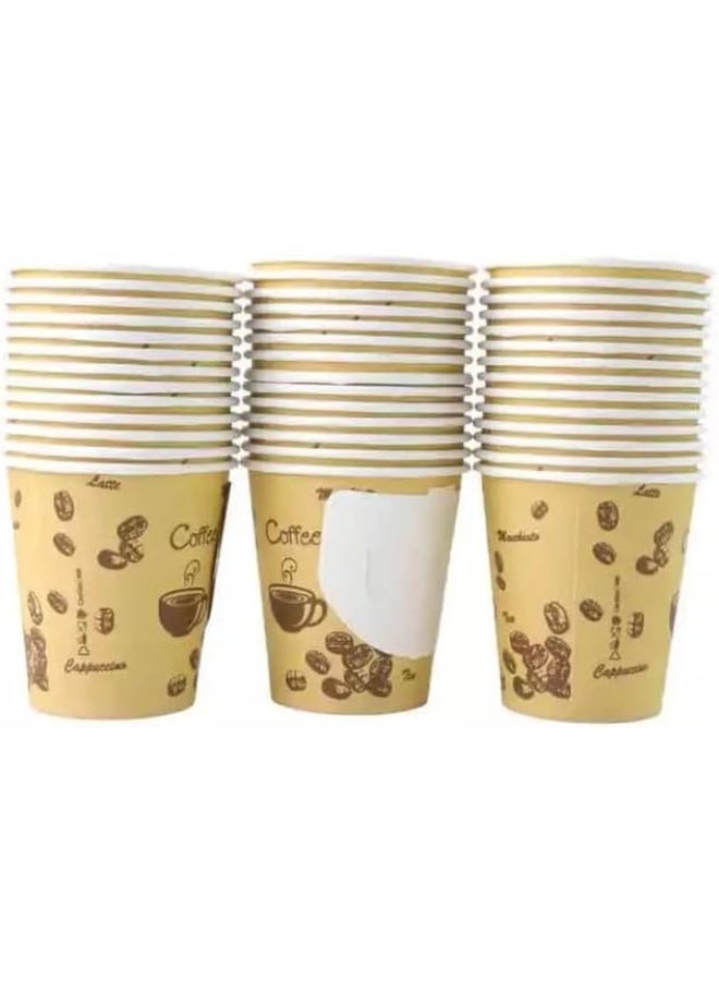 Disposable Paper Cups for Hot and Cold Beverage with Handle 7 Oz- 50pcs - Image 2