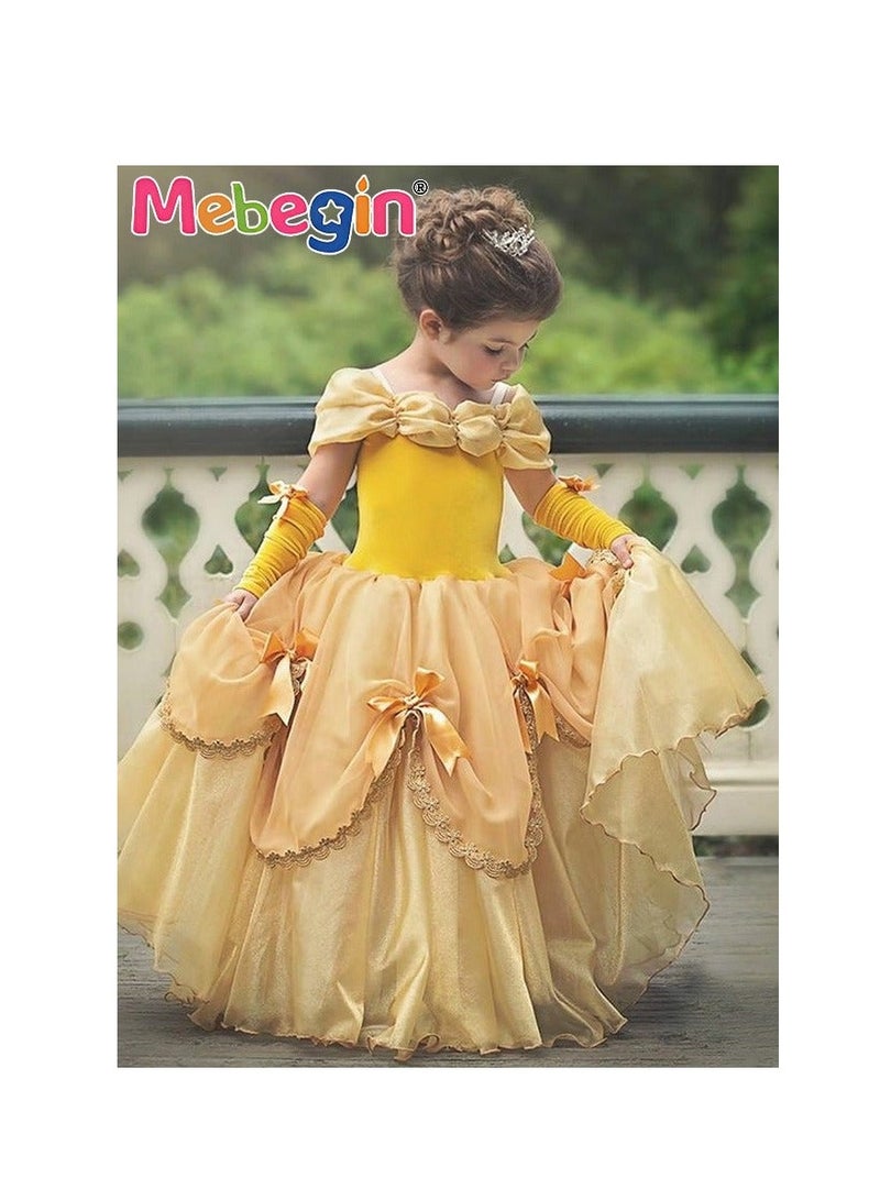 MEBEGIN Girls Princess Costumes Princess Tulle Dress Role Play Costumes with Accessories - Image 2