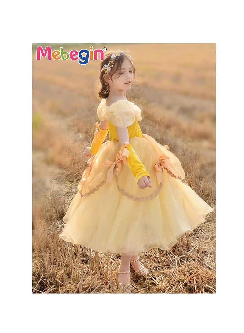 MEBEGIN Girls Princess Costumes Princess Tulle Dress Role Play Costumes with Accessories - Image 5