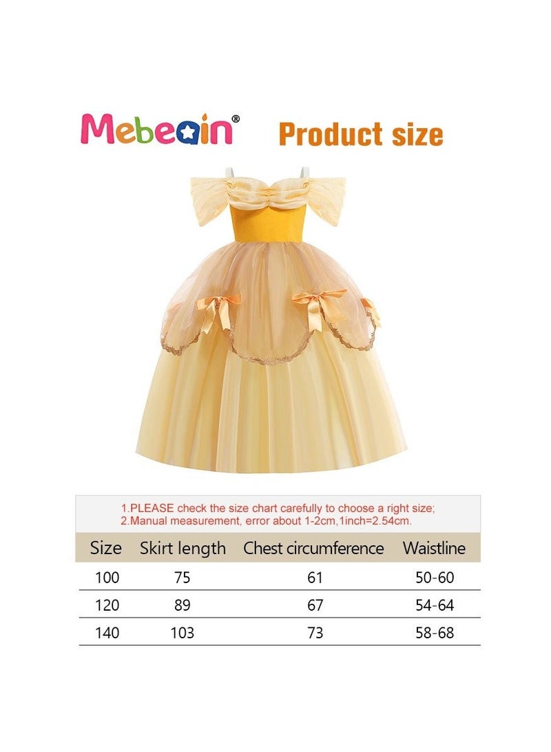 MEBEGIN Girls Princess Costumes Princess Tulle Dress Role Play Costumes with Accessories - Image 3