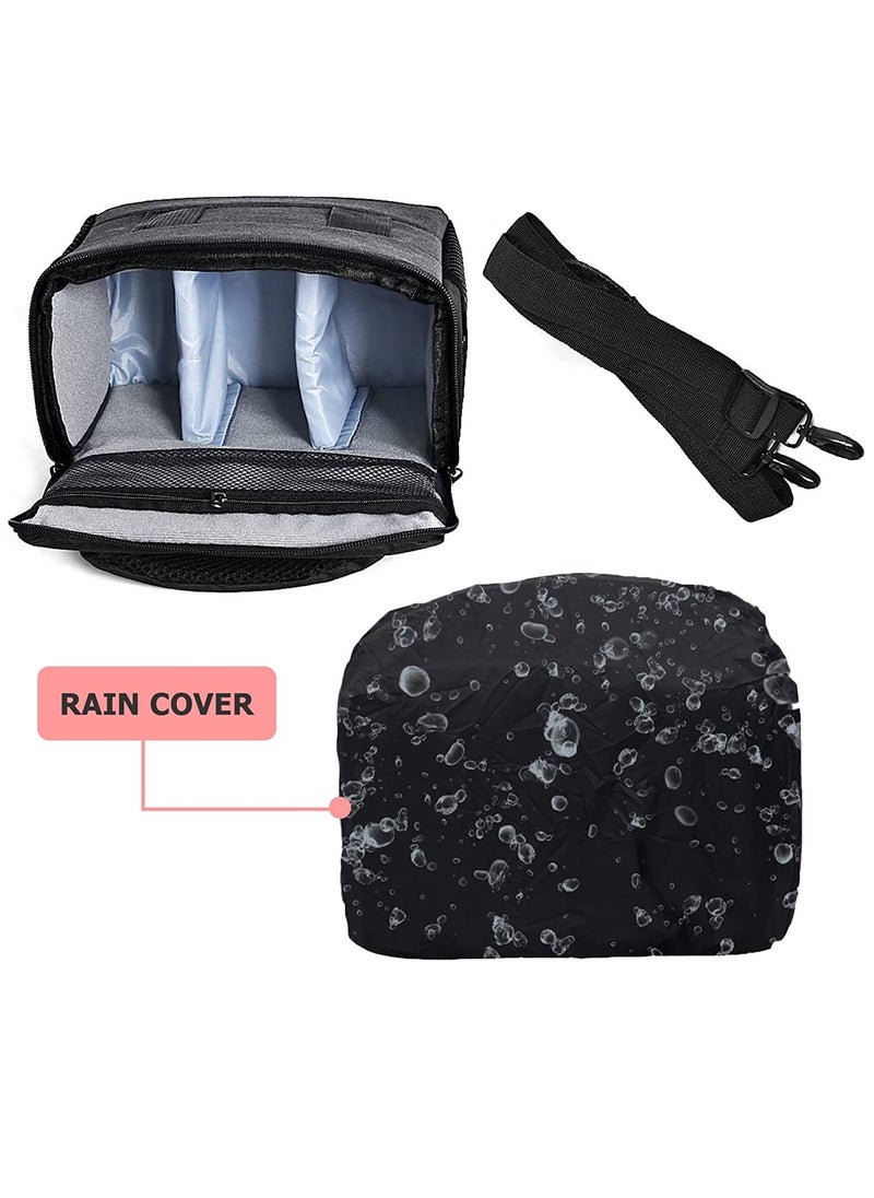 Coopic BL-26L LARGE GRAY Messenger CANVAS DSLR Camera Bag Urban Life Shoulder Case for Nikon Sony Canon Olympus Pentax Interchangeable Mirror less Micro Full Frame Lens Digital SLR  - Image 5