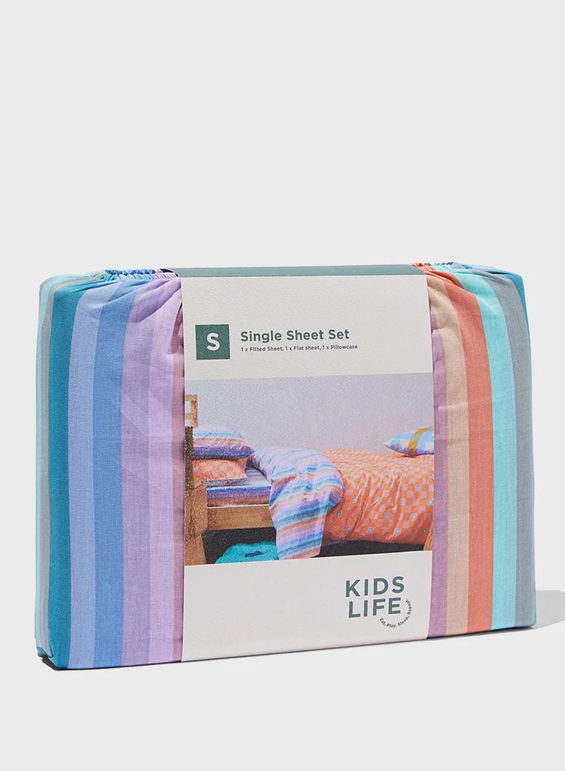 Cotton On Kids Striped Sheet Set - Single