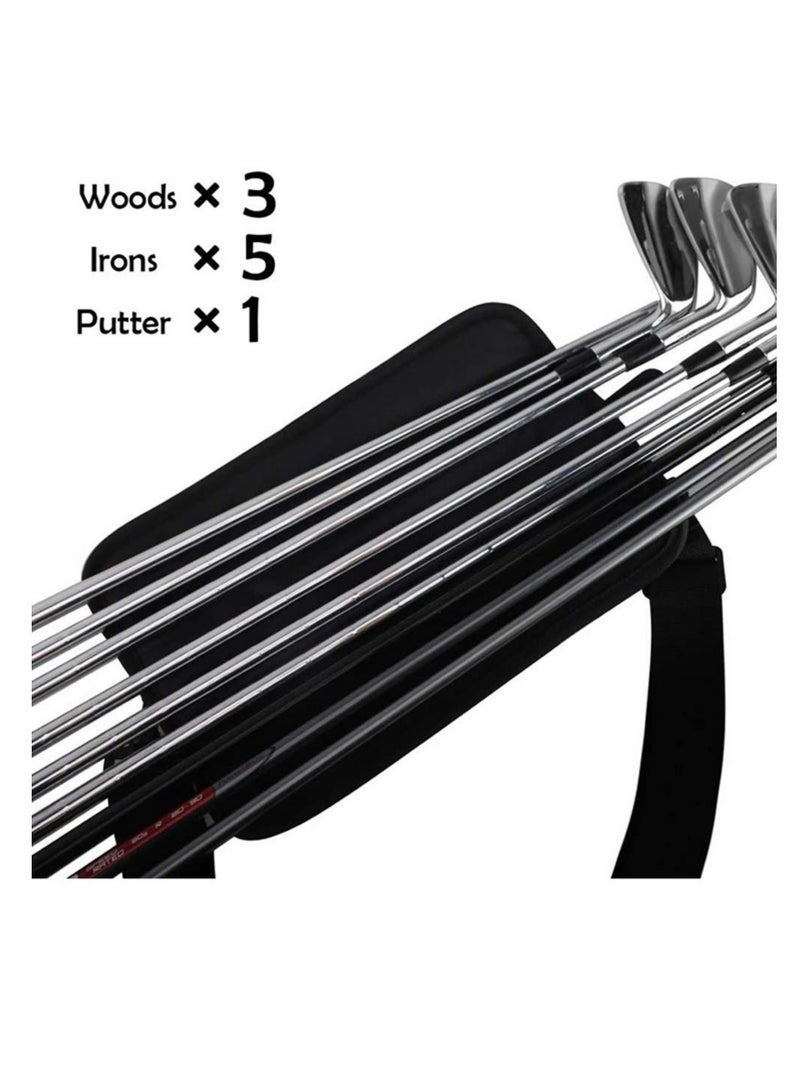 NOVOLAN NOVOLAN Portable Golf Club Bag Mini Portable Club Bag Green Bag Messenger Club Bag Grip Practice Bag, Padded Shoulder Strap Waterproof Design Stylish Appearance, Convenient Carry Handles (blue)  - Image 3
