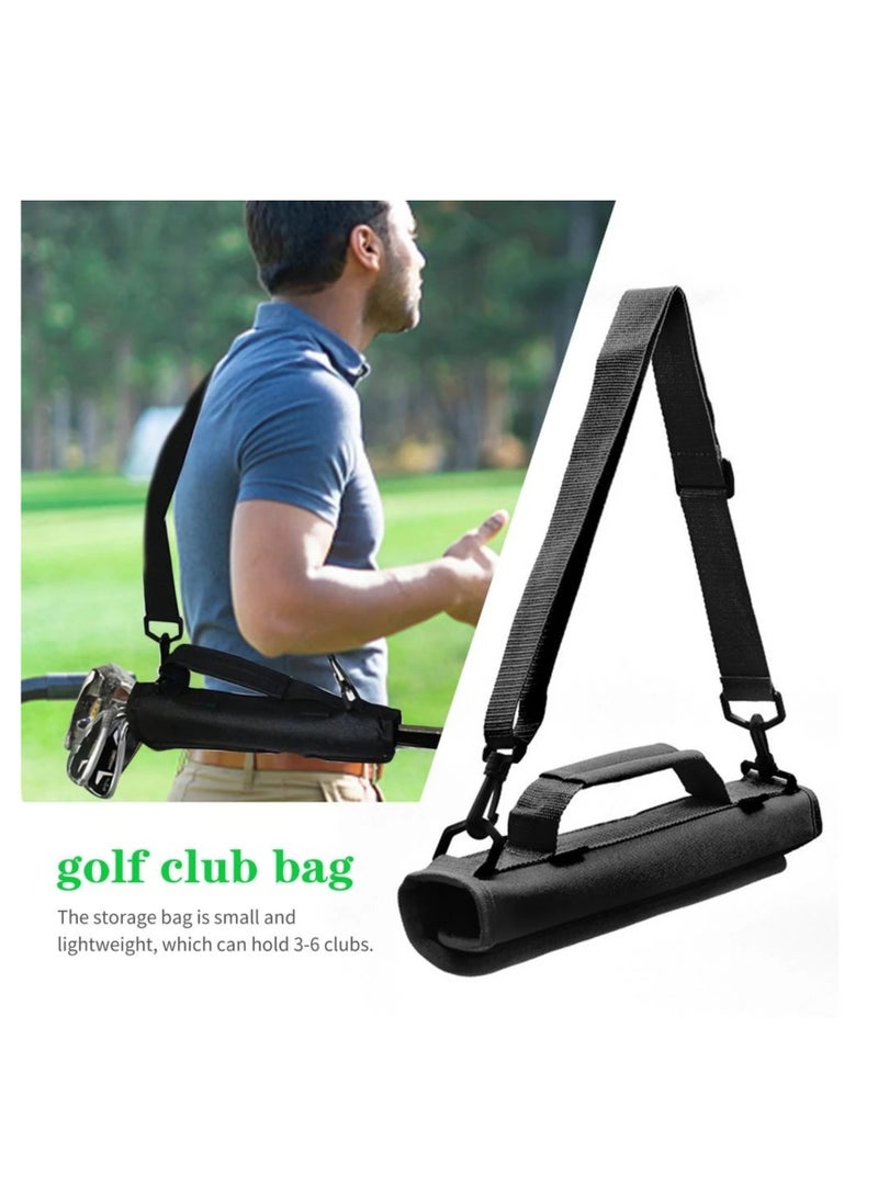 NOVOLAN NOVOLAN Portable Golf Club Bag Mini Portable Club Bag Green Bag Messenger Club Bag Grip Practice Bag, Padded Shoulder Strap Waterproof Design Stylish Appearance, Convenient Carry Handles (blue)  - Image 2