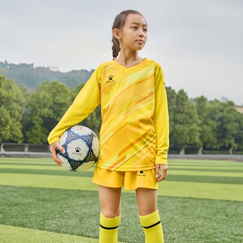 KELME Kids Goalie Shirt,Goalkeeper Jersey Padded Long Sleeve Soccer Football Training Uniform for Youth,Yellow Kid Size 10 - Image 3