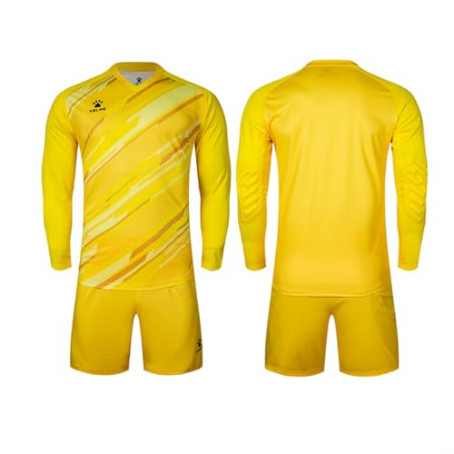 KELME Kids Goalie Shirt,Goalkeeper Jersey Padded Long Sleeve Soccer Football Training Uniform for Youth,Yellow Kid Size 10 - Image 2