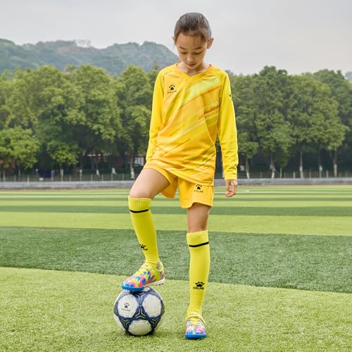 KELME Kids Goalie Shirt,Goalkeeper Jersey Padded Long Sleeve Soccer Football Training Uniform for Youth,Yellow Kid Size 10 - Image 4