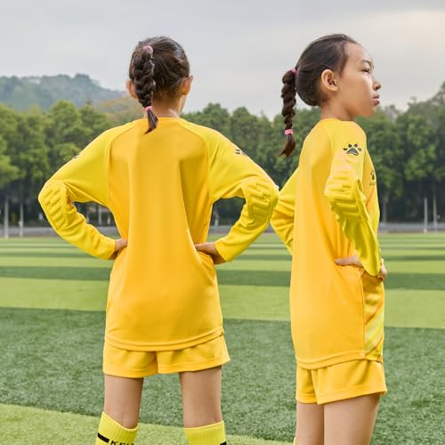 KELME Kids Goalie Shirt,Goalkeeper Jersey Padded Long Sleeve Soccer Football Training Uniform for Youth,Yellow Kid Size 10 - Image 5