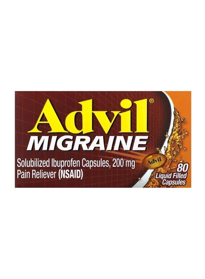 Advil Migraine 200 mg  80 Liquid Filled Capsules - Image 1