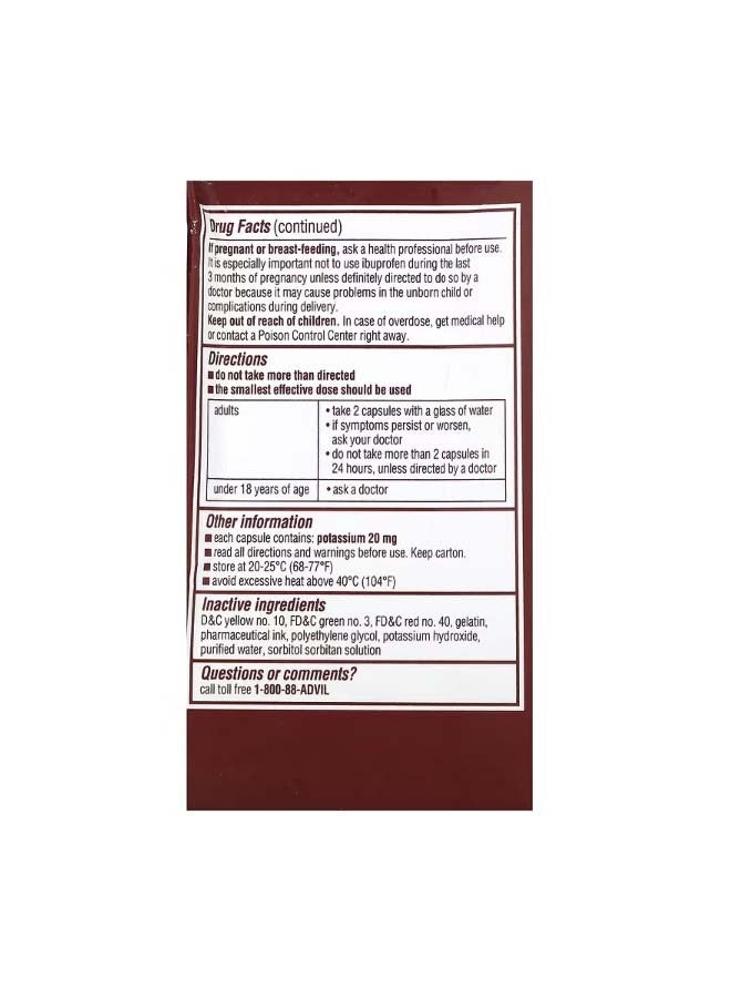 Advil Migraine 200 mg  80 Liquid Filled Capsules - Image 2