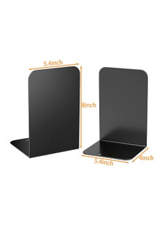 Excefore 1 Pair Bookshelf Bookends Home Decor Black  - Image 3