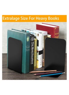 Excefore 1 Pair Bookshelf Bookends Home Decor Black  - Image 4