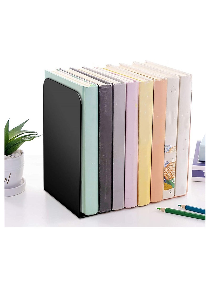 Excefore 1 Pair Bookshelf Bookends Home Decor Black - Image 5