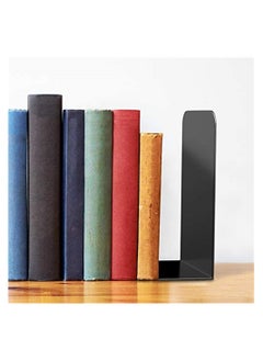 Excefore 1 Pair Bookshelf Bookends Home Decor Black  - Image 1
