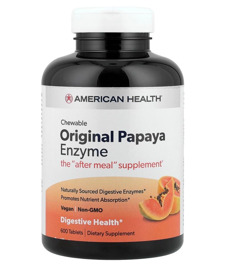 American Health Original Chewable Papaya Enzyme 600 Tablets