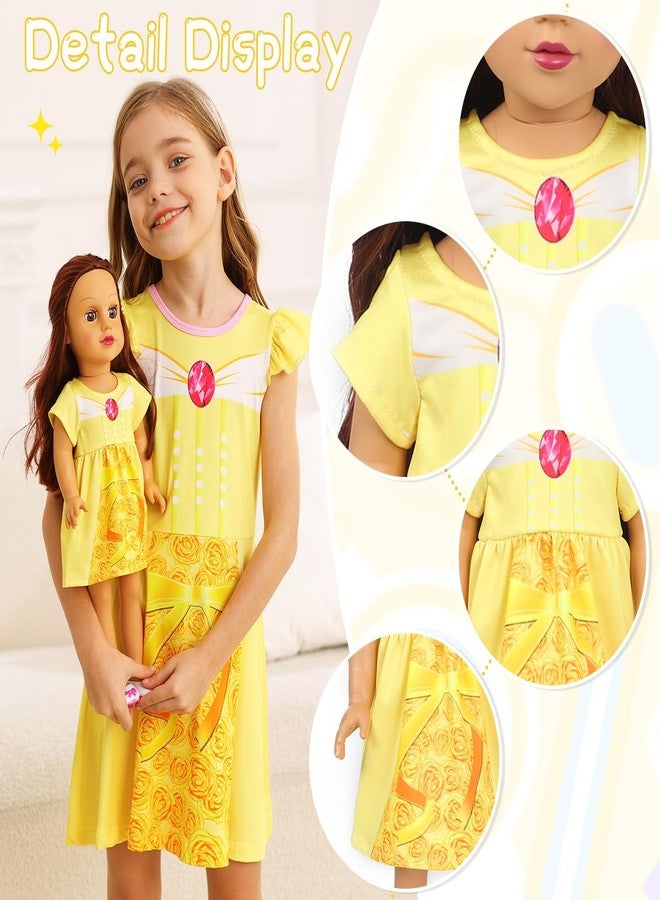 Benylion 18 inch Doll Clothes Accessories Princess Costume Dress for 18 Inch Doll Include 3Pcs Different Princess Dress Fits All 18 inch Girl Dolls - Image 4