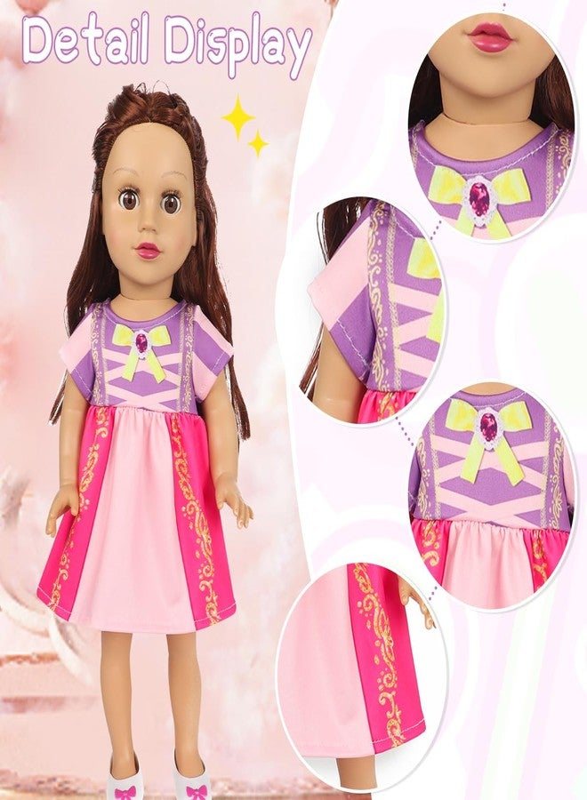 Benylion 18 inch Doll Clothes Accessories Princess Costume Dress for 18 Inch Doll Include 3Pcs Different Princess Dress Fits All 18 inch Girl Dolls - Image 3